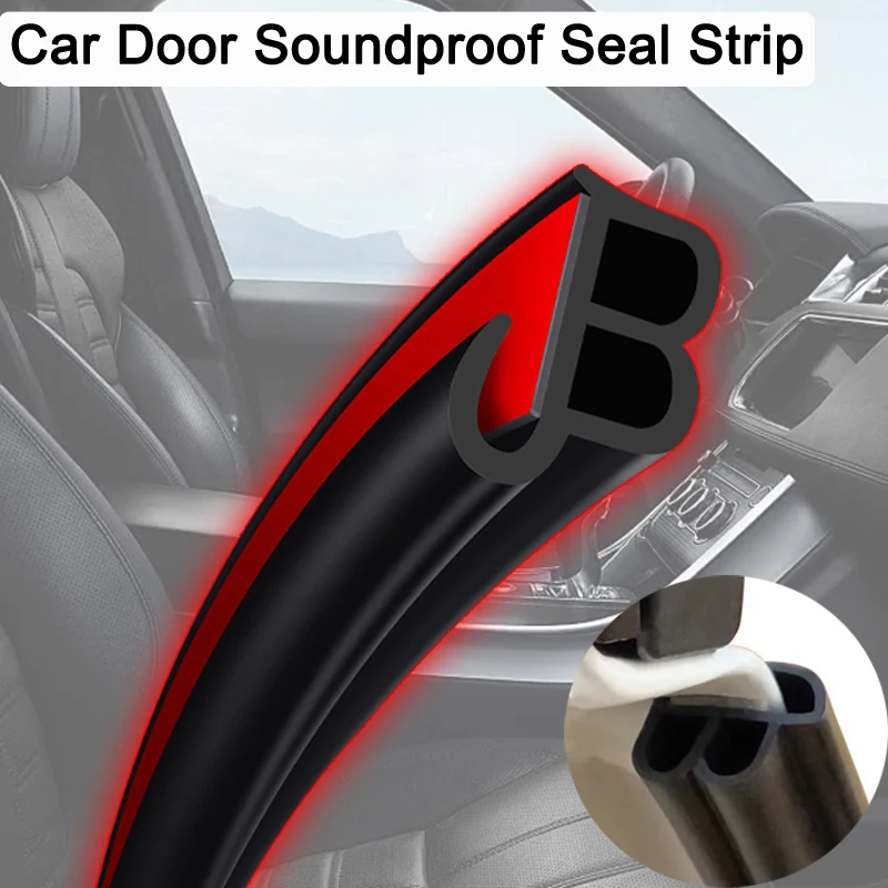 

5m Car Door Scratch Protector Strip Trim Edge Sealing Guard For Car Hood Trunk Noise Insulation Anti-collision Accessories