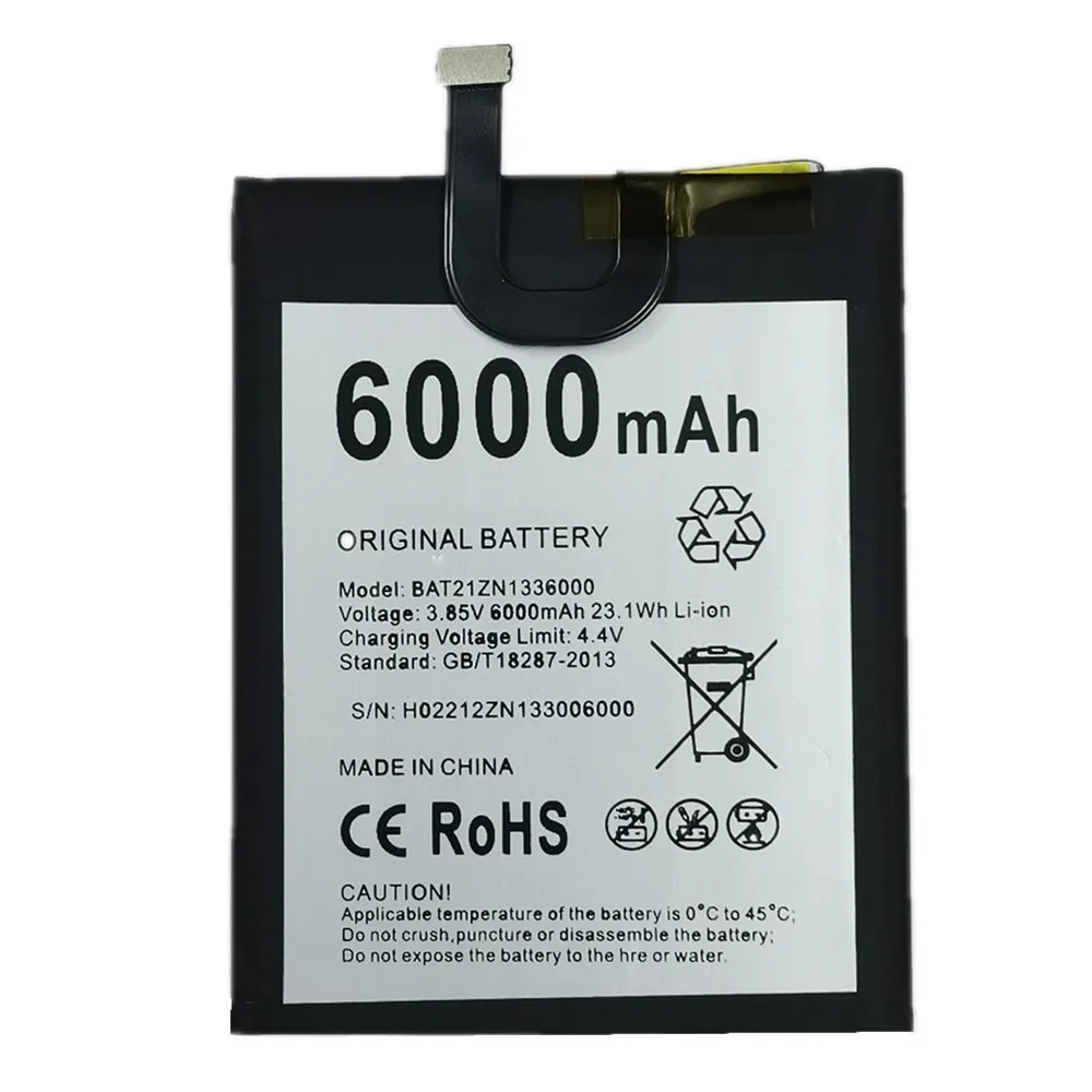 New 100% Original BAT21ZN1336000 Battery For DOOGEE V20 V20S / V20 Pro V20Pro Mobile Phone Bateria 6000mAh Fast Shipping