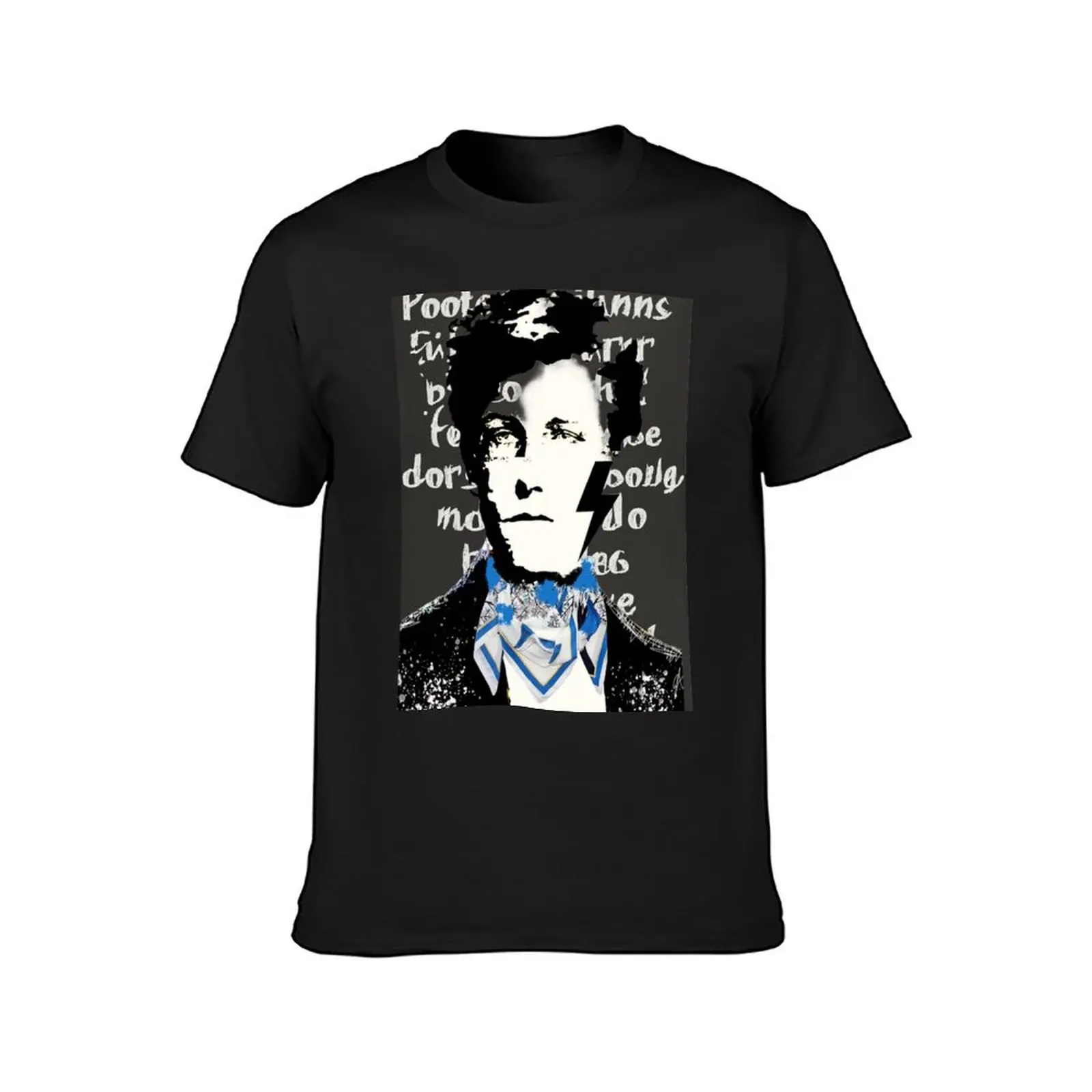 BLACK RIMBAUD - Portrait of Arthur Rimbaud T-Shirt summer top Aesthetic clothing plus size tops funnys slim fit t shirts for men