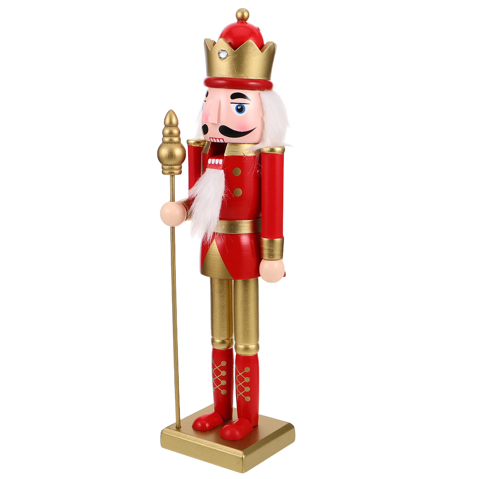 

Nutcracker Ornament 15 Inch Fireplace Christmas Decorations Statuette Holiday Tabletop Figurines Decorative Wood Ballet 38 Cm