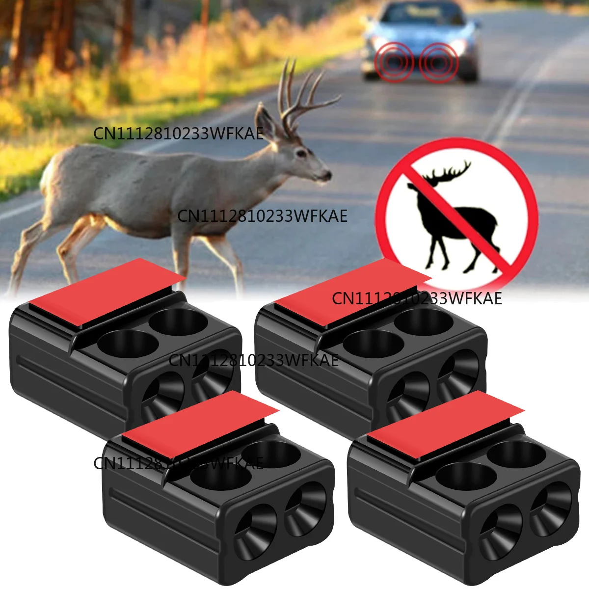 4Pcs Anti Collision Siren Deer Repeller Wildlife Repel Warn Device for Vehicle Field Drive Animal Warn Whistles Alert Equipment