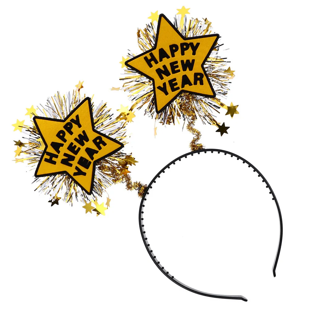 

Новогодняя повязка на голову со звездами для женщин, удобная мягкая повязка для праздничных причесок, аксессуар для новогодних торжеств