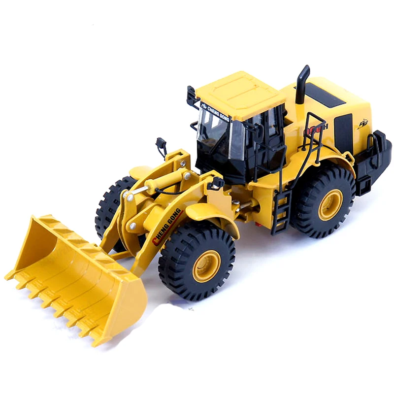 Diecast 1:50 Scale CG990H Wheel Loader Forklift Alloy Engineering Vehicle Bulldozer Model Collection Souvenir Ornaments Display