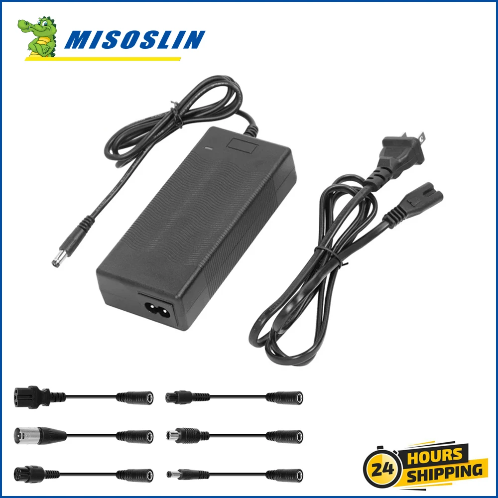 Battery Charger for Xiaomi M365 Pro 1s Electric Scooter for Ninebot ES1 ES2 ES4 E- Scooter 42V 2A Charger with 6 Adapter Cables