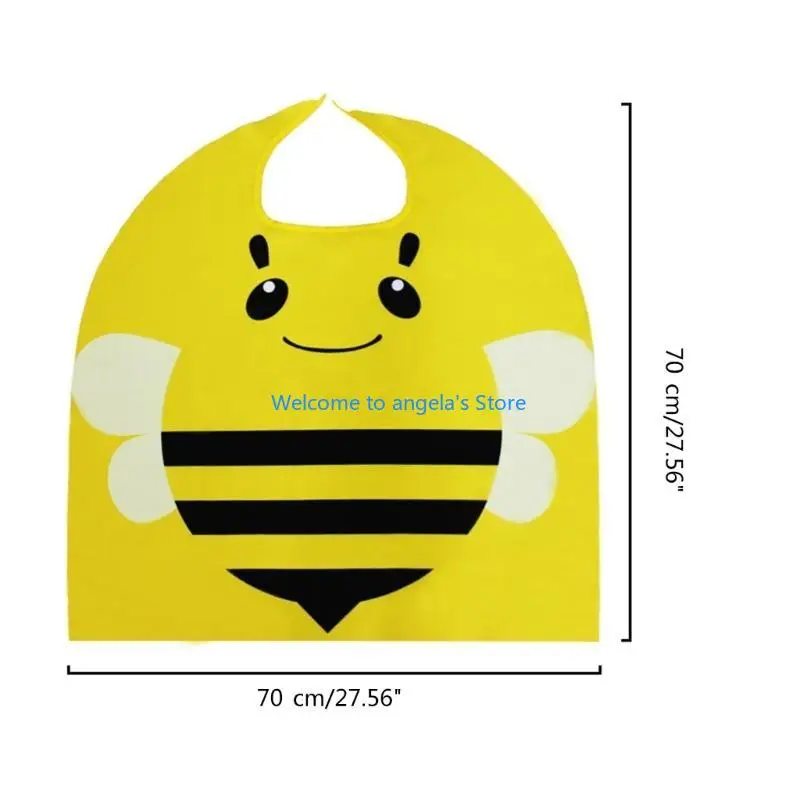 X4YC Disfraz Mariquitas y Abejas, Conjunto Capas y máscara para niños para Fiesta Halloween