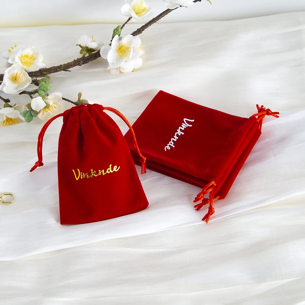 Custom Logo 13x18cm Soft Velvet Drawstring Storage Pouch for Jewelry Tarot Cards Dice Wedding Favor Gift Bags DustFree