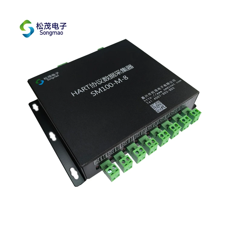 SM100-M-8 HART data collector hart gateway 8-way hart to modbus protocol converter