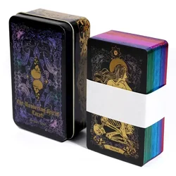 wondering spirit Tarot 78pcs in a Tin Metal Box Gold-plated Edge Tarot Cards For Divination Tarot Deck Beautiful Package