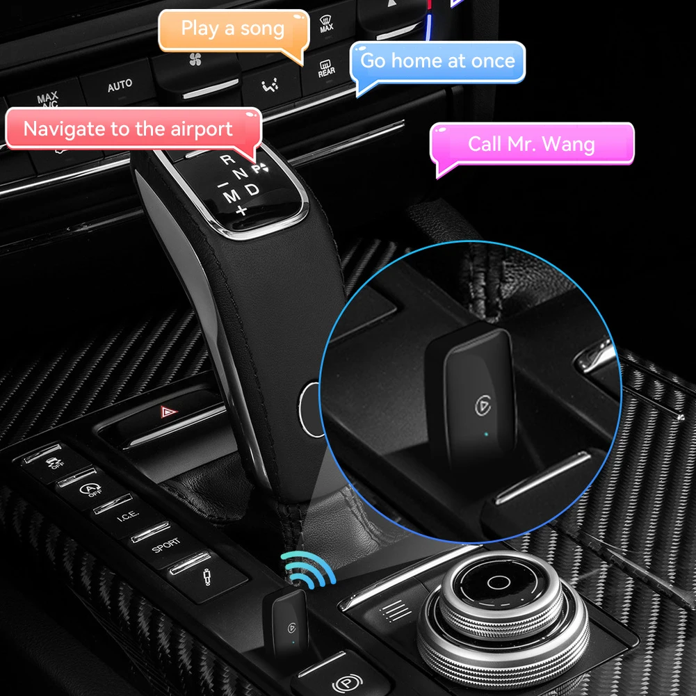 2 IN 1 Sans Fil CarPlay Adaptateur Box Support Bluetooth 5.0 Plug and Play USB TYPE-C WIFI 5.8G pour Android Connexion Chargement IOS