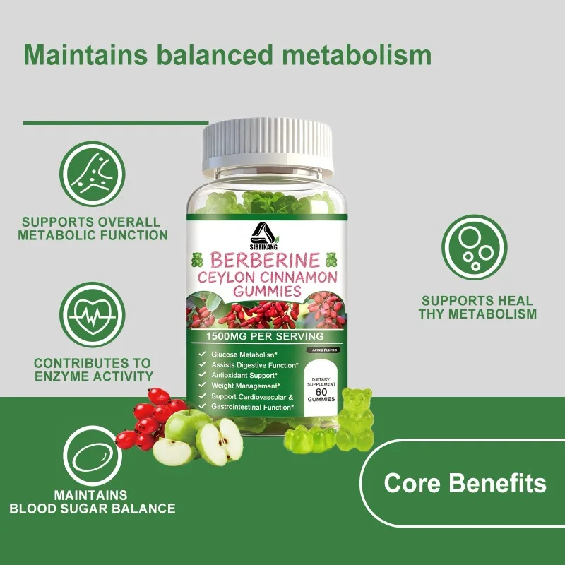 Berberine Ceylon Cinnamon Soft Candy 1500mg per serving - Metabolic, Digestive, Antioxidant and Health Support
