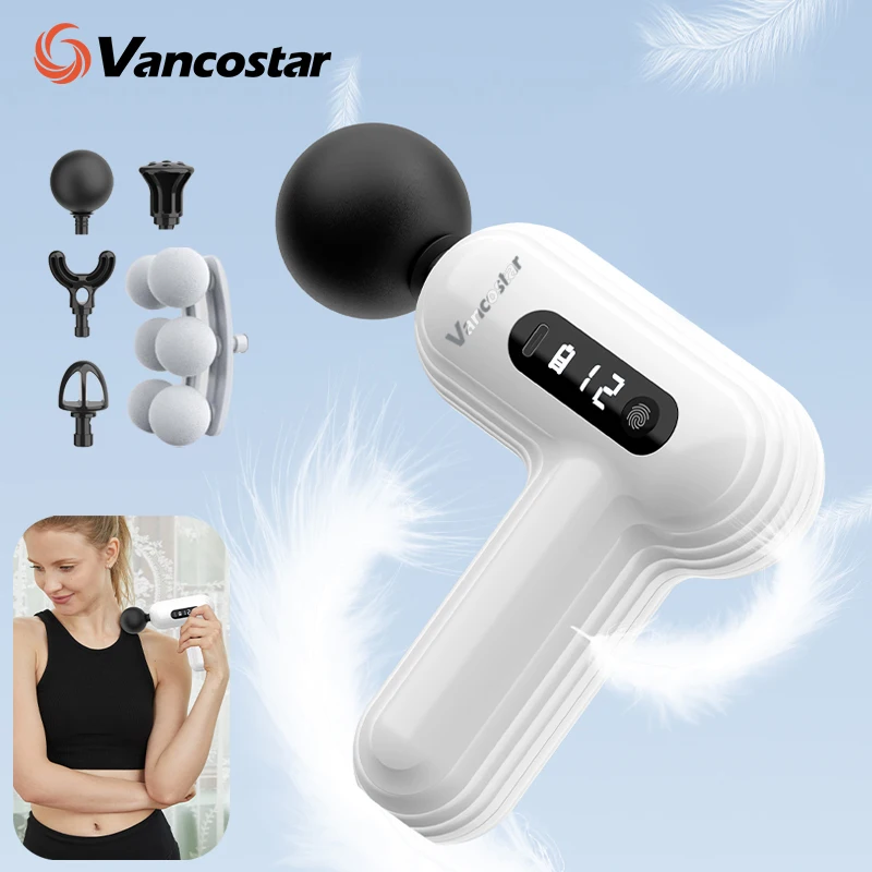 Portable Massage Gun Fascia Gun Deep Muscle Relax High Frequency Vibration Body Shoulder Waist Massage Fitness Electric Massager