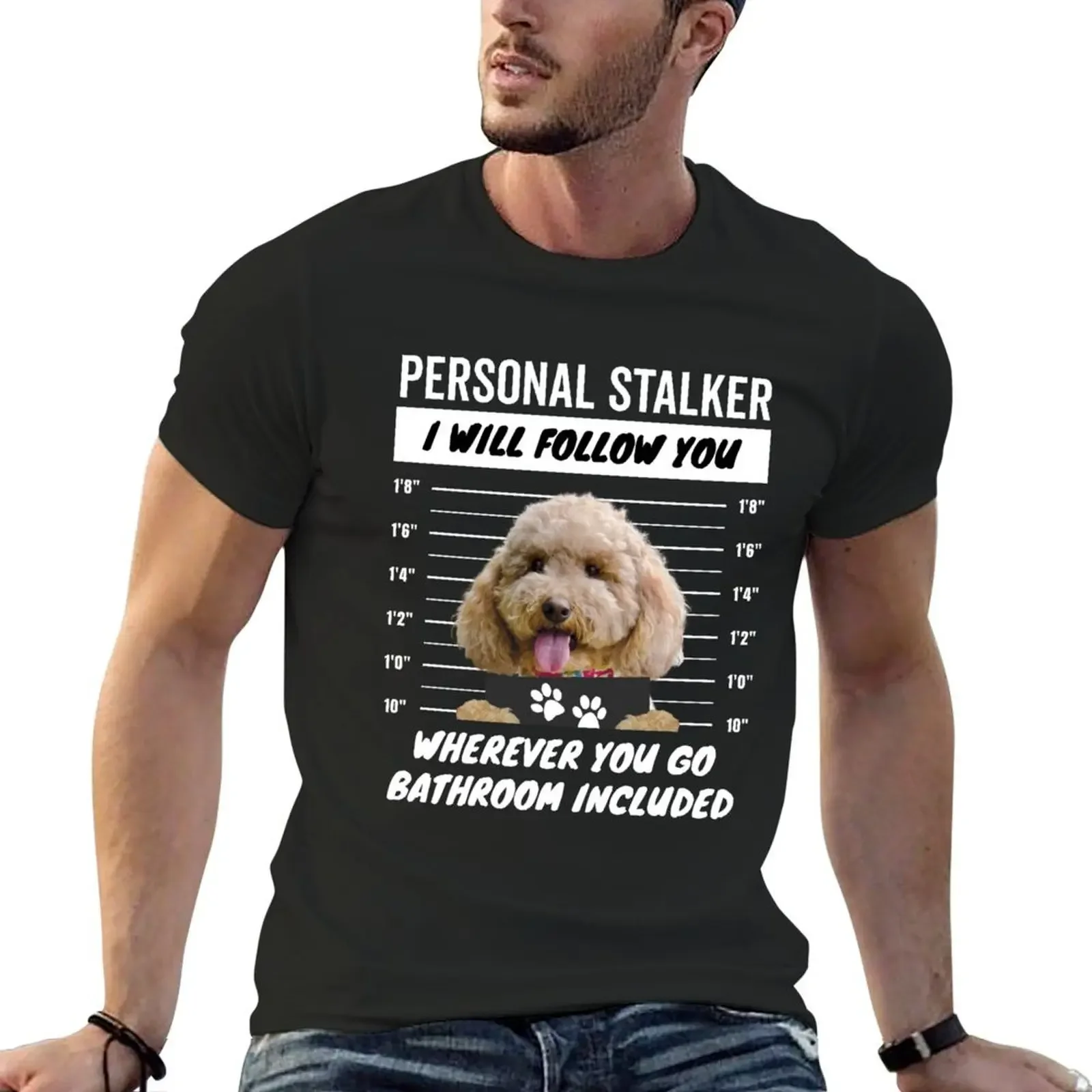 Personal Stalker Dog – Apricot Cockapoo T-Shirt plain essential t shirt oversized graphic tee funny t shirts for men