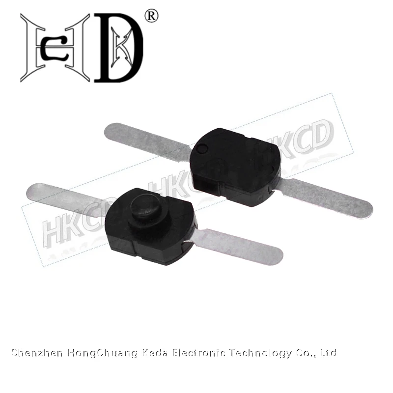 5pcs 1712-CC Self-Latch On Off Push Switch Long Pins for LED Flashlight Torch Repair Replacement