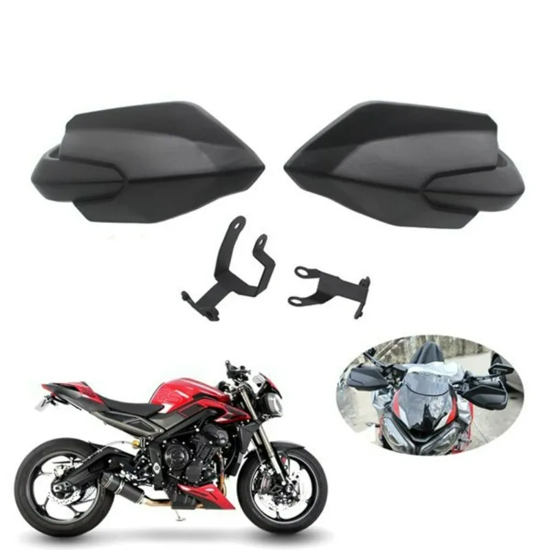 Zza For Motorcycle Compatible Handguard Shield Windshield Hand Guard Protectors for Street Triple 765R RS 2020-2023 New