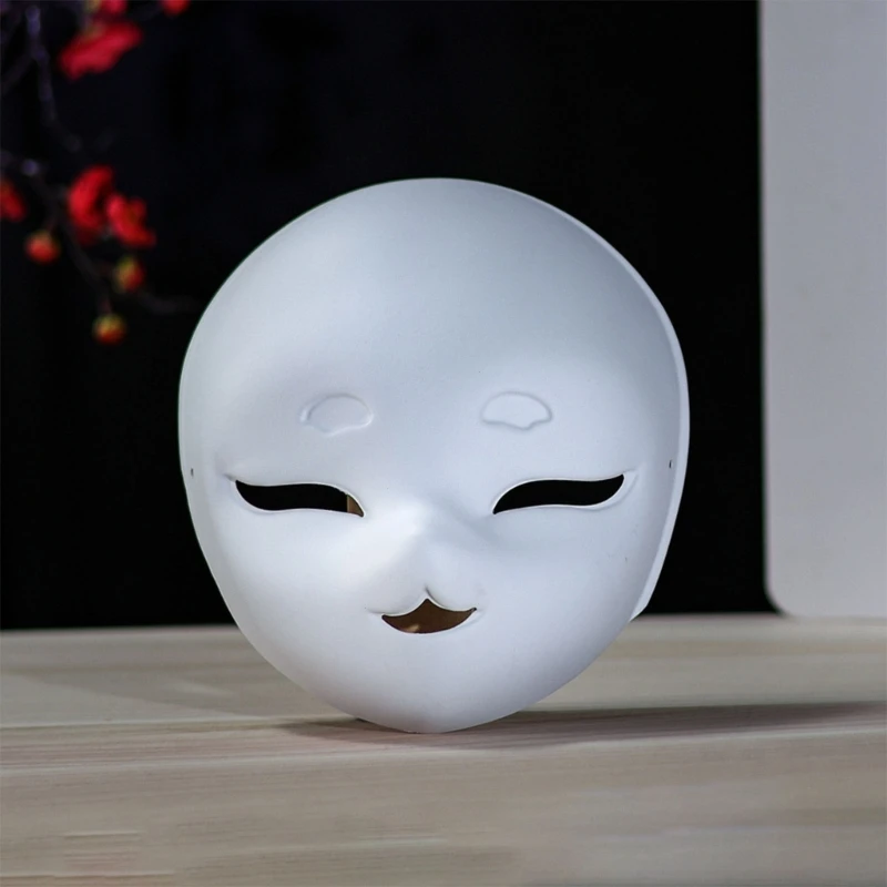 Plastic Masker Met Hand Ongeverfde Maskerades Masker Leeg Overschilderbaar Masker Voor Kinderen Halloween Kostuum Dropshipping