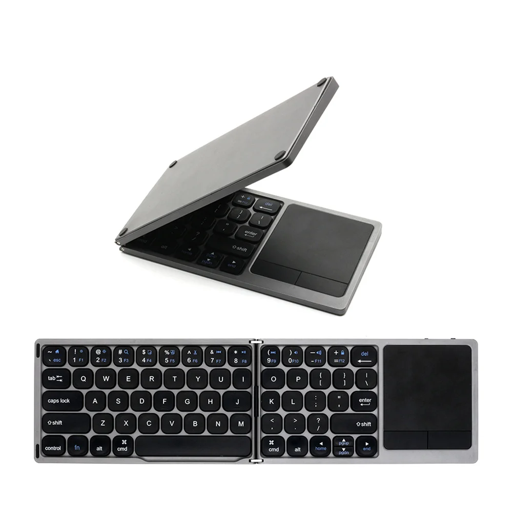 Folding Keyboard with Touchpad Portable Rechargeable Wireless Keyboard For IOS Windows Android Phone Laptop Gaming Accessories