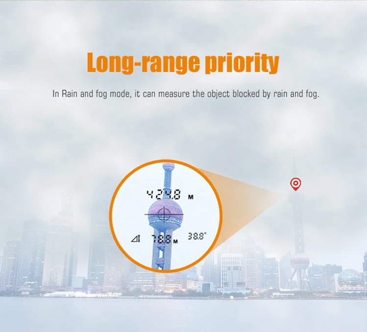 Mileseey PF520 IP65 8X Telescope Magnification Long Distance 2000m Golf Rangefinder Laser GPS Hunting Rangefinder With Wireless