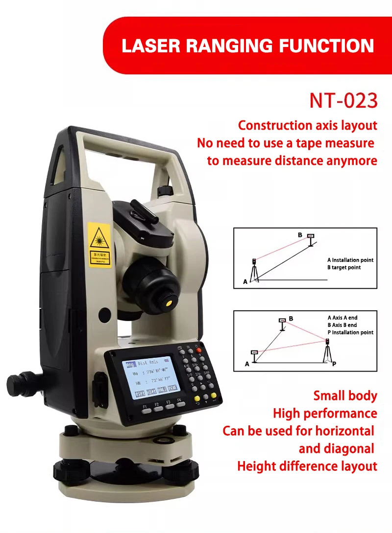 NT-023 Multi-functional Double Laser Red beam surveying instrument Electronic Theodolite