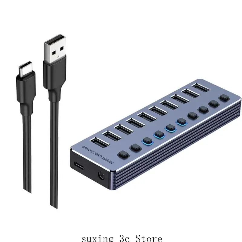 

E8BE FAST SPEED USB3.0 Адаптер сплиттера 4/7/10 порт 5 Гбит/с. Длительность алюминий