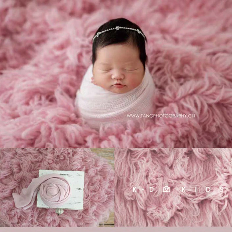 90x150cm Flokati Newborn Photography Props Hand-Knitted 100% Greek Wool Blanket Background Mats For Baby Shoot Accessories