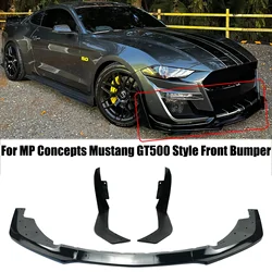 Replacement Front Bumper Lip Side Splitter DIffuser Spoiler For MP Concepts Mustang GT500 Style Front Bumper Car Accessories