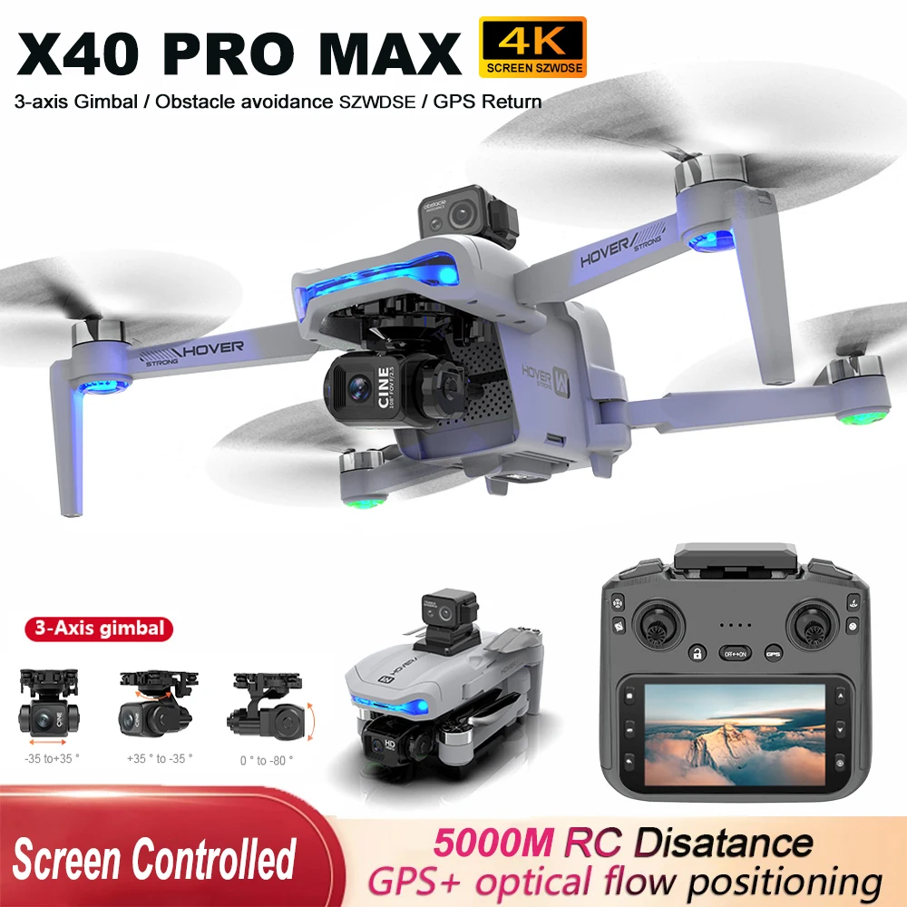 New X40 Rc Drone 4K…