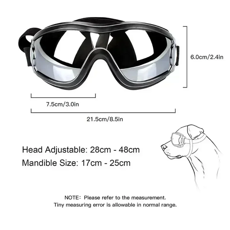 Dog Goggles Glasses Dog Sunglasse Eye-wear Pet Eye Protection Anti-UV Grooming Useful Photos Props Adjustable Dress Up Goggles