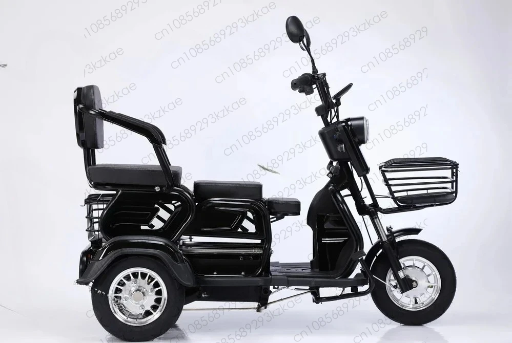 Mini Electric 3-Wheel Steel Tricycle Motorcycle 1000W Power 60V 1000W Motor Power Open Passenger Seats Options