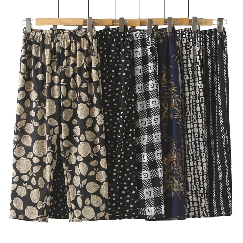 

8XL летние женские мягкие тонкие брюки размера плюс 2025 повседневные брюки с эластичной резинкой на талии офисные повседневные повседневные уличные брюки