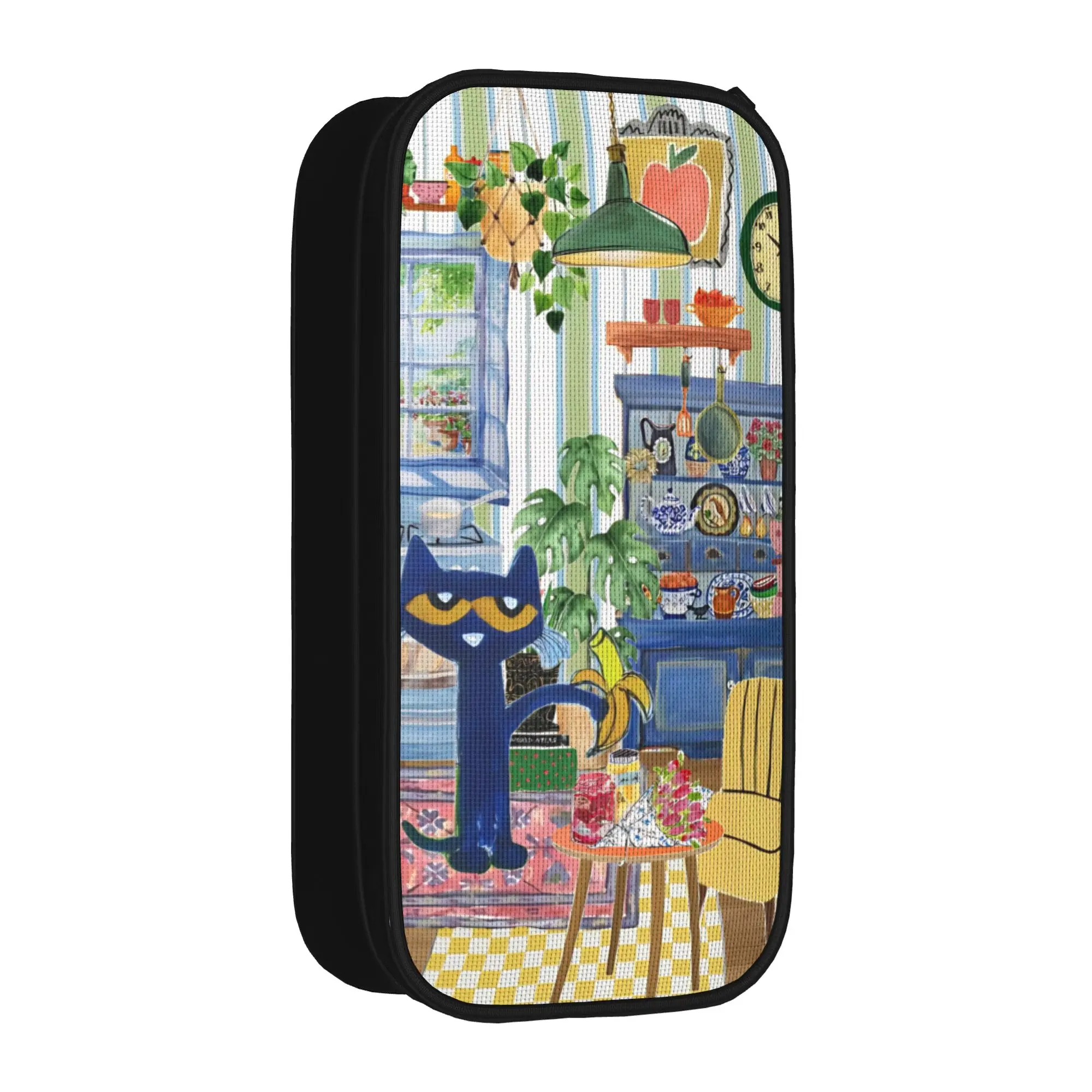 Pete The Cat Pen Box Double Layer Large Capacity For School  Pencil Case Stationery Gift