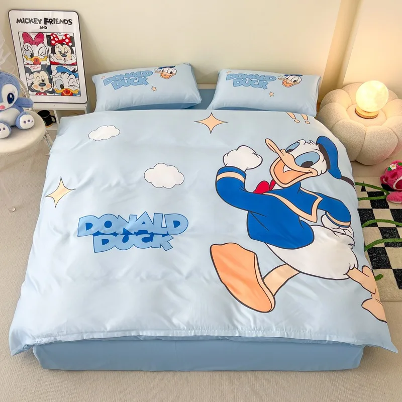 Disney Cartoon Cartoon Duvet Cover Pillowcase Summer Wash Cartoon Print, Bedding Set Comfortable, Multiple Sizes Kids Gifts