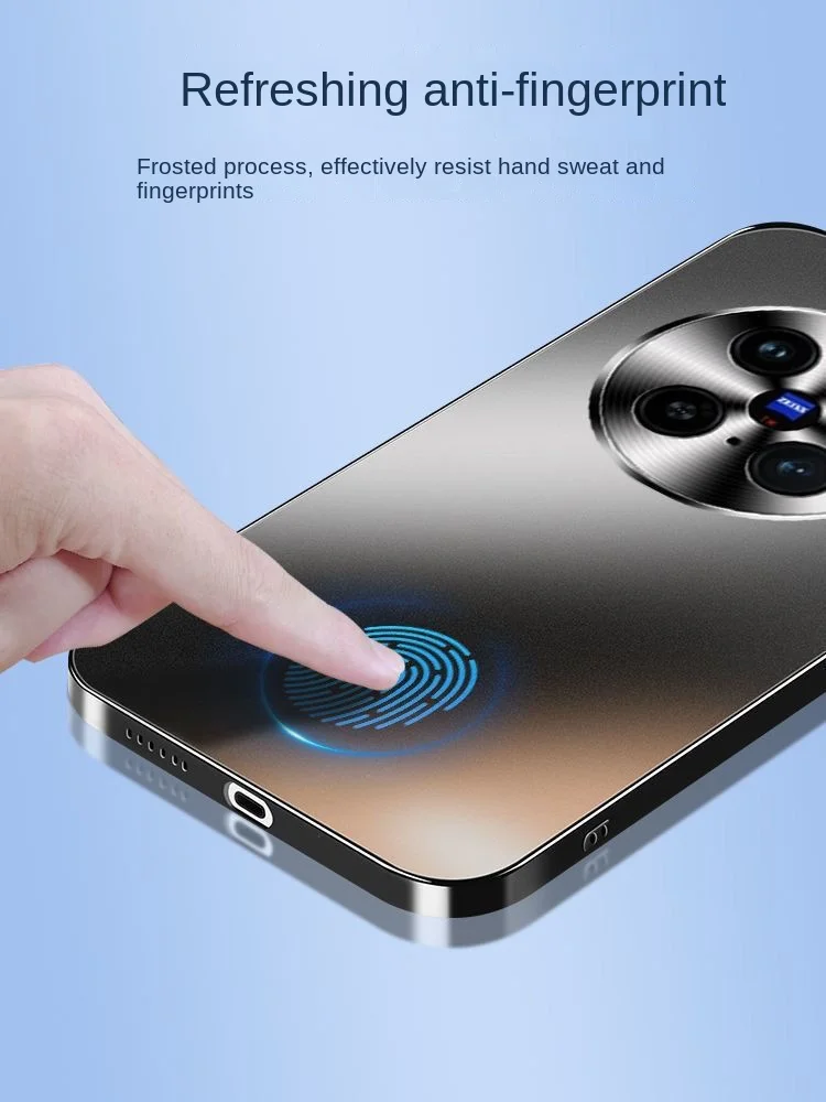 For VIVO X200 Pro Case Hard AG Matte Plating Glass Protective Back Cover Cases For VIVO X200 X200Pro Mini Full Cover Phone Shell