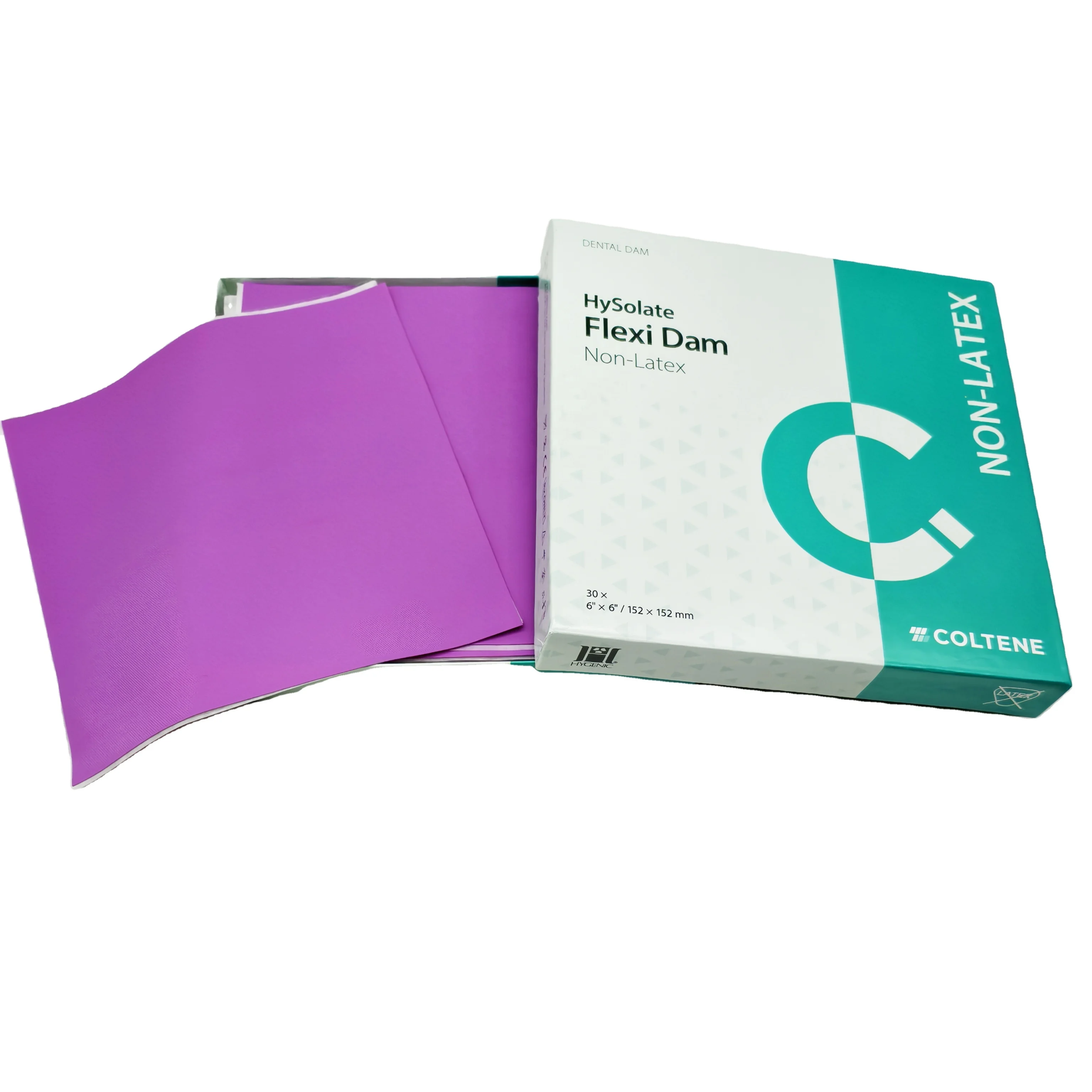 Flexi Dam Non-latex Medium Thickness Super Elastic Rubber Dam 152*152mm 30 Pieces/box Purple H09945 fast shipping