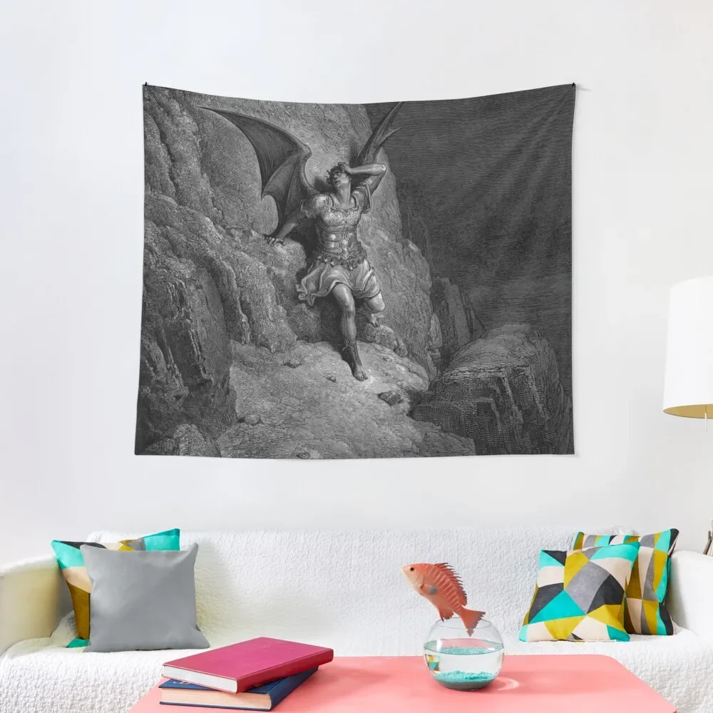 

Gustave Doré The Fall of Satan (1866) Tapestry Kawaii Room Decor Wall Coverings Outdoor Decoration Tapestry