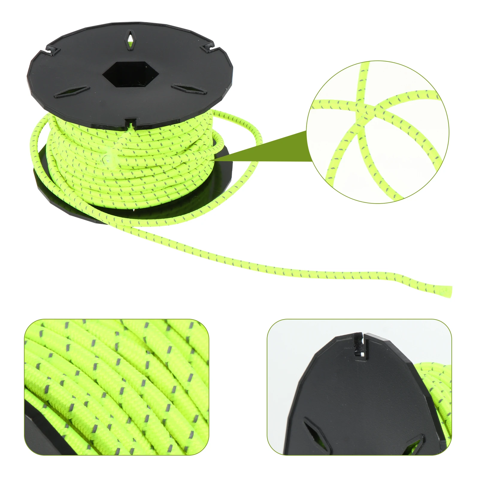 

15 M Reflective Elastic Rope Line Camping Accessories Supplies Tent Guyline for Drawstring