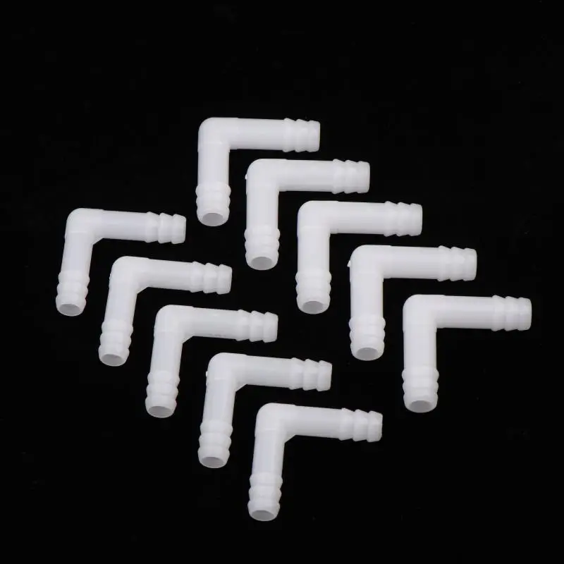 

5Pcs 8/10MM PE Elbow Connector Aquarium Tank Air Pump Hose Pagoda Joint Watering Irrigation Garden Water Pipe Connector