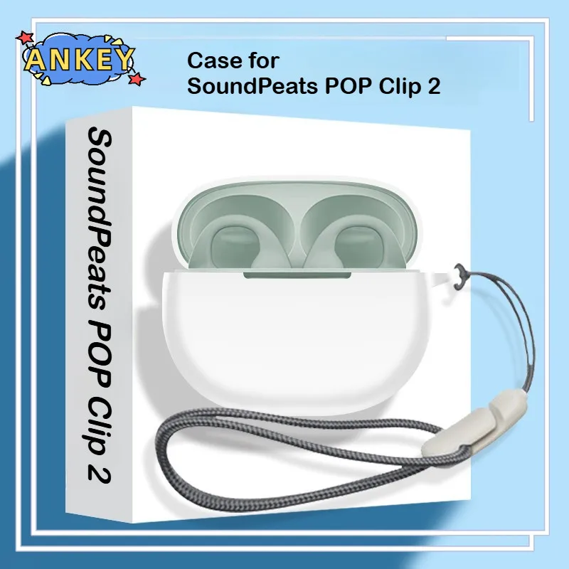 for SoundPeats POP Clip 2 Earphone Protective Cover Anti-fall Soft Silicone Wireless Bluetooth Earbuds Carrying