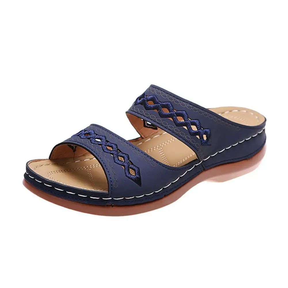 

Stylish Vacation Sandals Slip-on Sandals for Women Comfortable Beach Shoes with Anti-slip Soles Breathable Design Bohemian Style