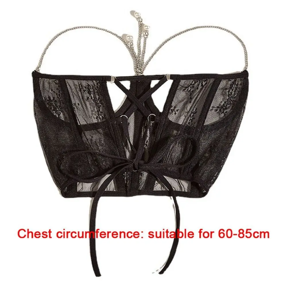 Korset Pinggang Poliester Baru dengan Tali Renda Transparan, Sabuk Lebar, Model Fashion, Dapat Disesuaikan untuk Wanita