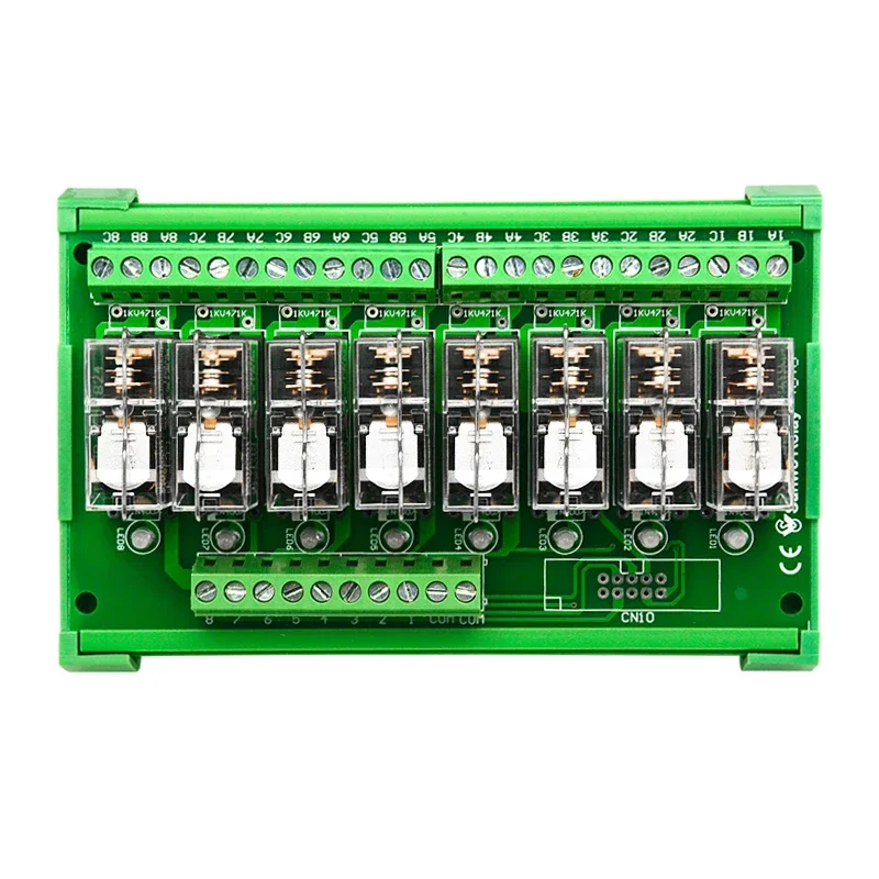 8-channel Plc Intermediate Electromagnetic Relay Module 12v24v Transistor DC Protection Amplifier Control Board