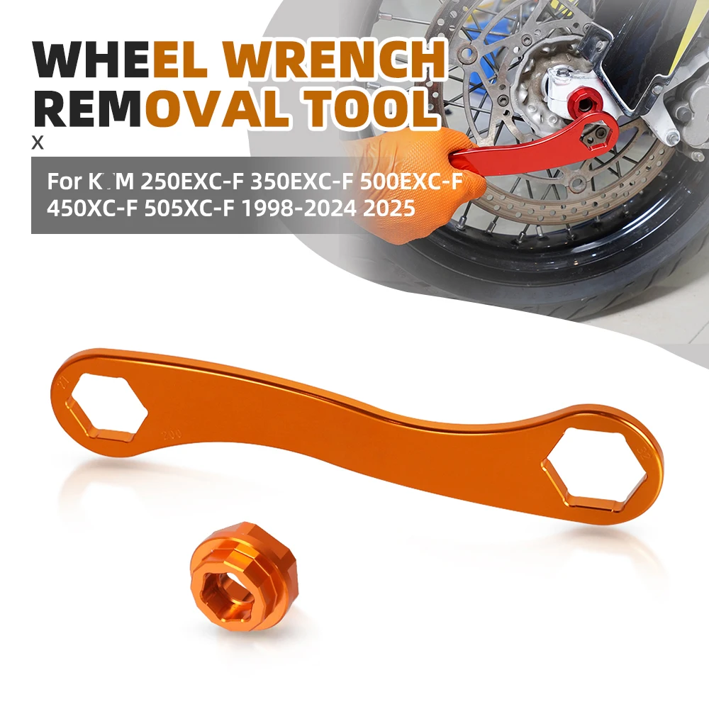 

17-27-32 мм осейный гаечный ключ, инструмент для колесной гайки для 250EXC-F 350EXC-F 500EXC-F 250XC-F 350XC-F 450XC-F 505XC-F 1998-2024 2025
