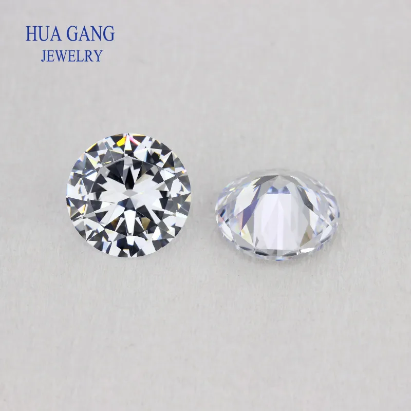 Big size 5A Quality Round Cut White Cubic Zirconia Bead Stones Loose CZ Stone Synthetic Gems 3~25mm