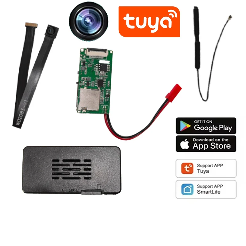 Tuya Smart Mini DIY Drahtlose Kamera HD 1080P Innen-Sicherheitskamera 2.4G WiFi Fernansicht Bewegungserkennung