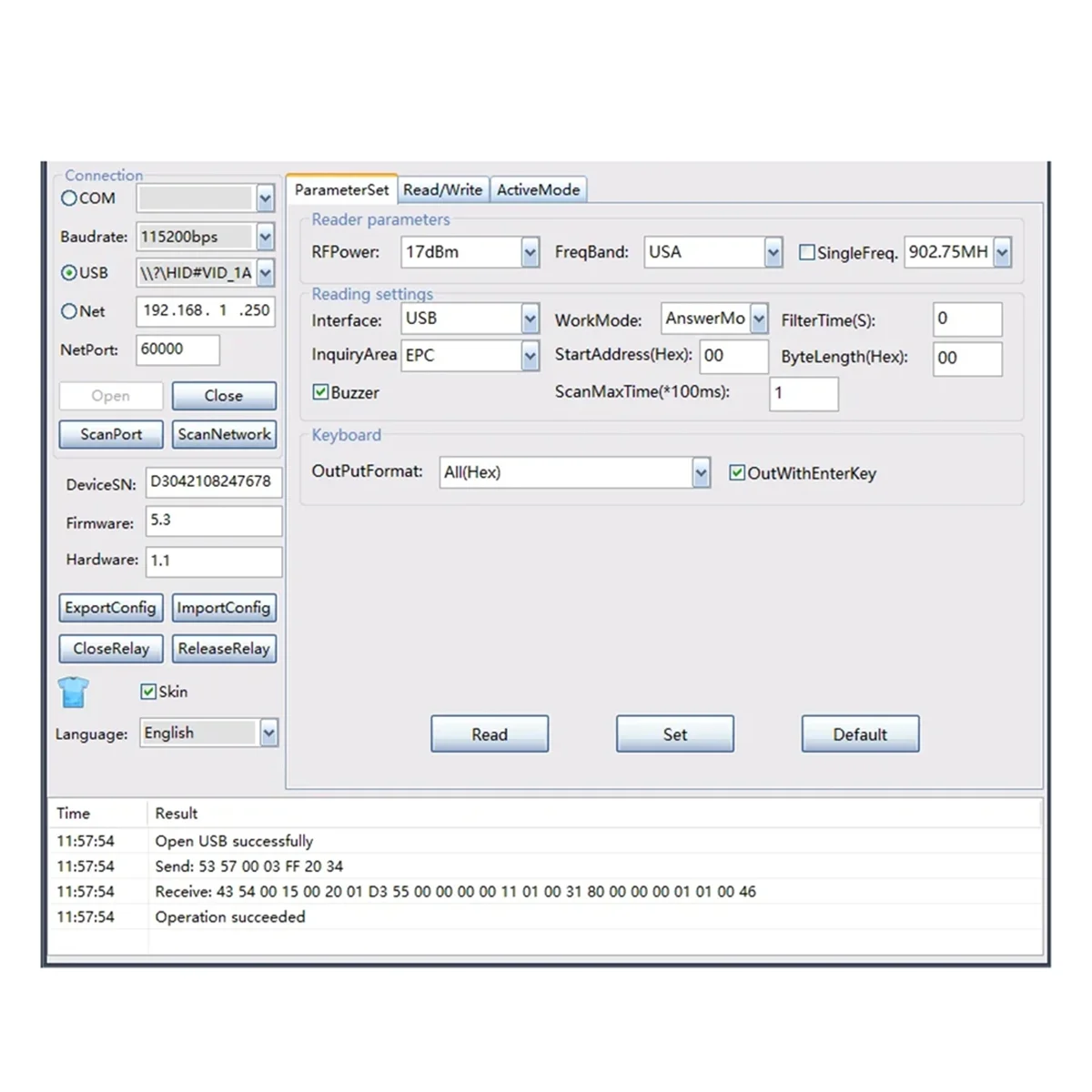 BAAQ RFID UHF lector y escritor USB de escritorio salida de teclado USB 860-960MHz no necesita unidad 18000-6C distancia de lectura 20CM