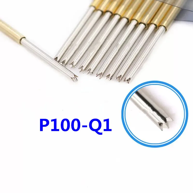 100PCS/Pack P100-Q1 Four-jaw Plum Blossom Spring Test Pin Outer Diameter 1.36mm Long 33.35mm ICT Testing