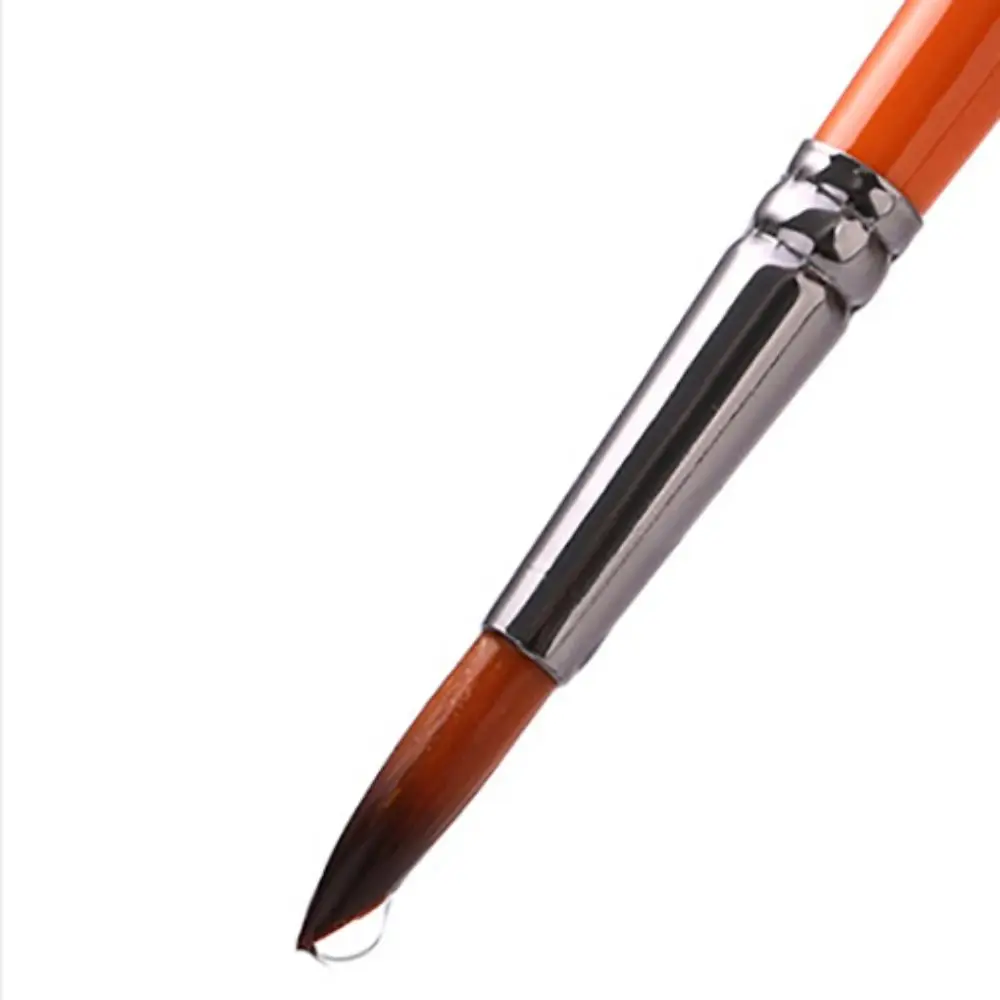 

12pcs/set Multifunctional Painting Brush Set Professional Nylon Watercolor Drawing Brushes Wooden Handle Orange