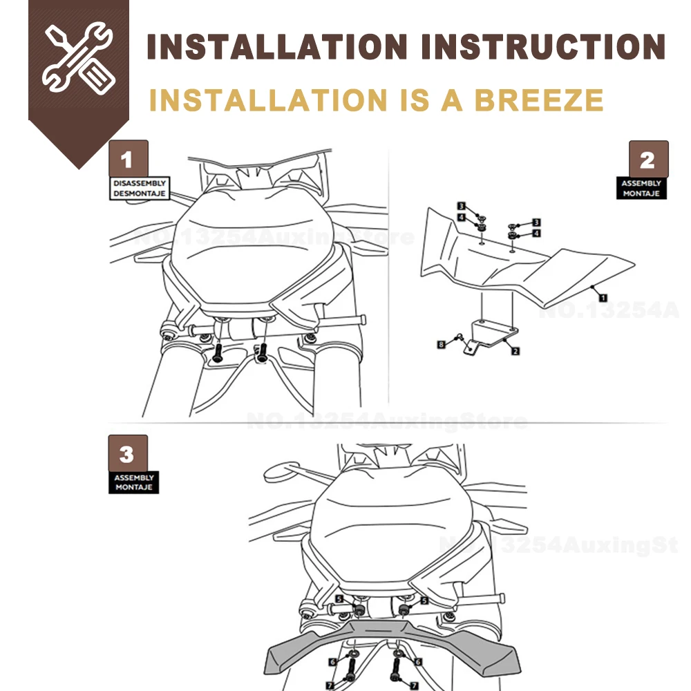 バイクフロントスポイラーダウンフォース裸空力ウィングレットディフレクターキット BMW S1000R S 1000 R 2021-2024 M1000R 2023 2024用