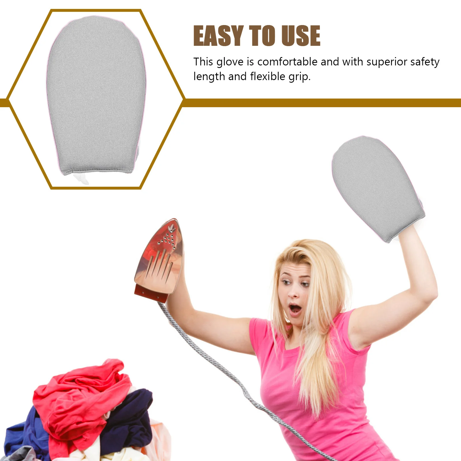 

Handheld Ironing Board Glove Non-Slip Grip Heat Insulated for Efficient Steaming and Ironing Process Easy Storage Design One