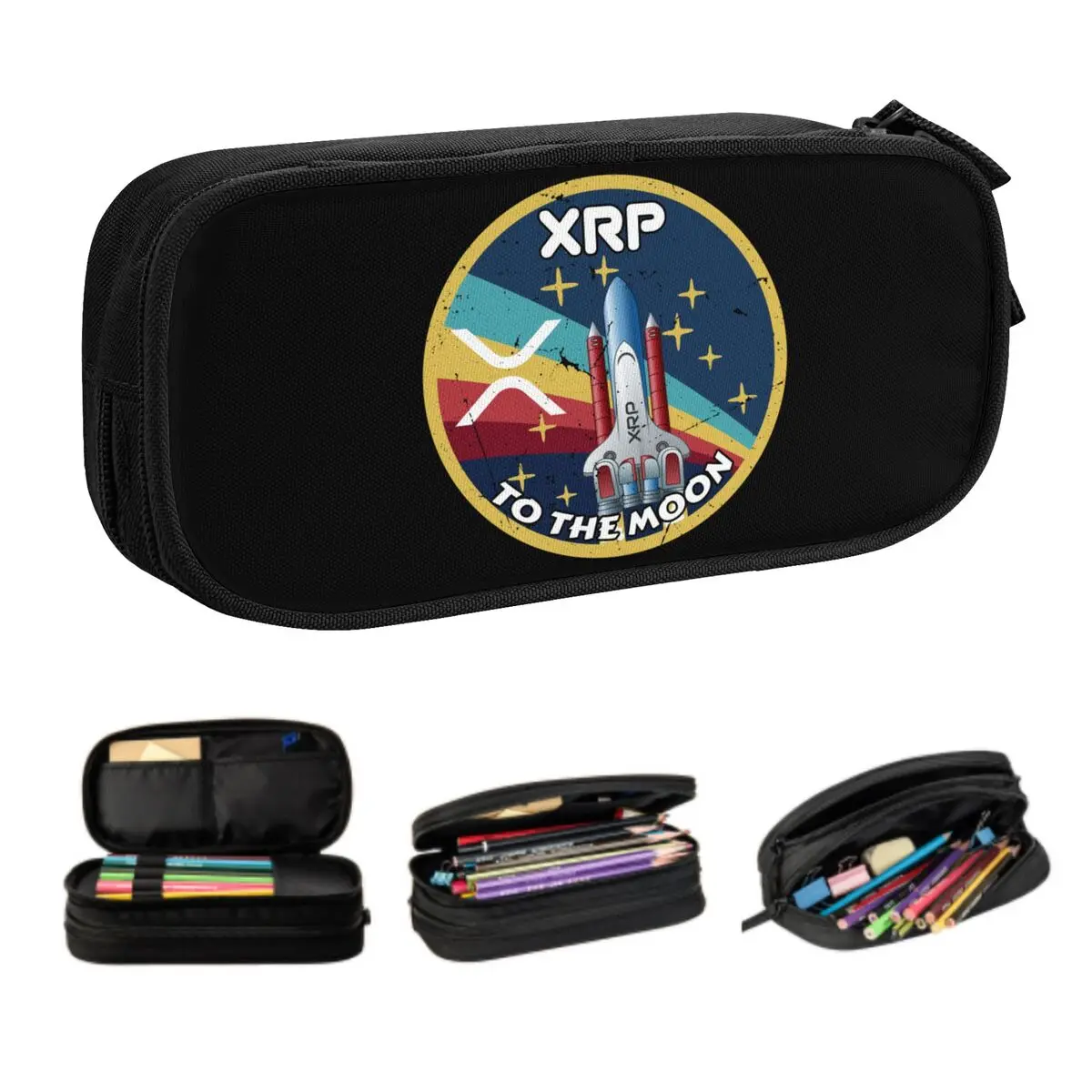 

Пользовательские милые Ripple XRP криптовалюты космическая миссия пеналы для биткойн криптовалюты большая емкость сумка для ручек коробка школьные принадлежности