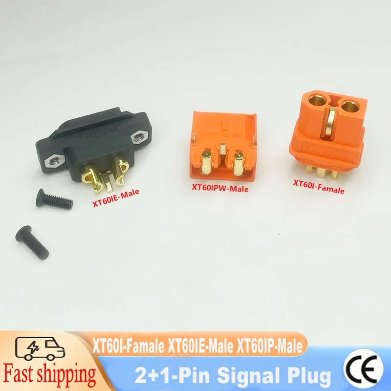 XT60i Aeromodelling Power Battery Plug (with Signal Pin) 5/10/50 Pieces XT60IE-M XT60I-F XT60IPW-M Gold-Plated Male/Female Conn
